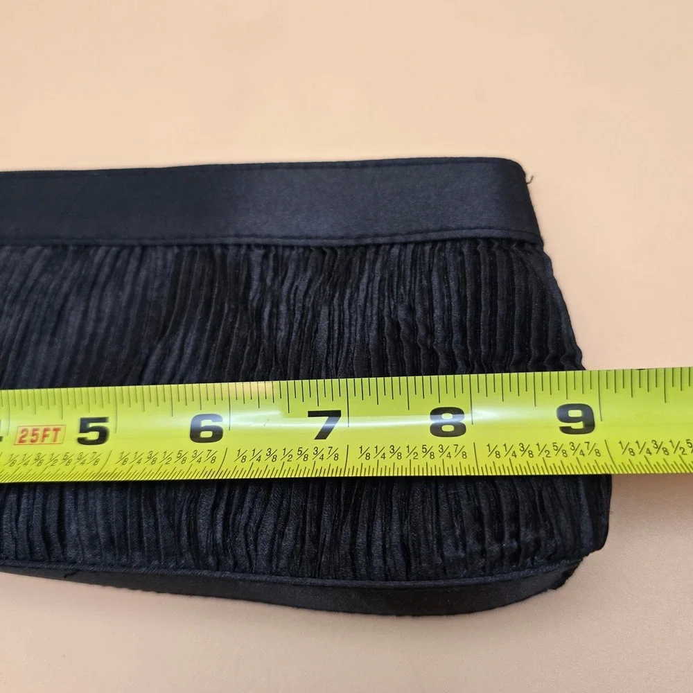 Estee Lauder Cosmetic Bag Set 3pc Blue Gold Chain Black Pleated Makeup‎ Pouches